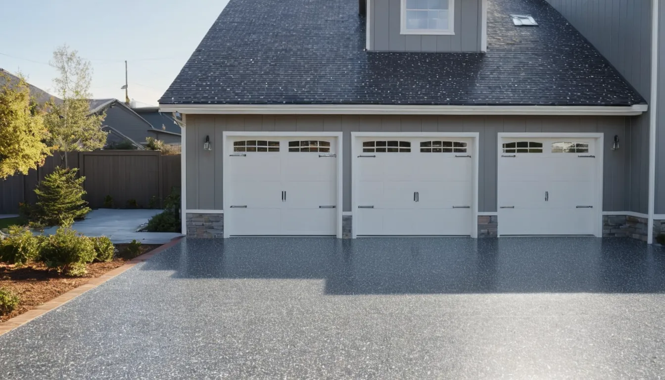 A clean, glossy epoxy garage floor in a Yeadon home